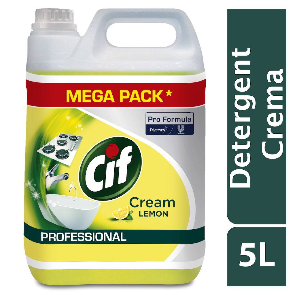 Cif Professional Cremă de Curățat Non-Abrazivă Lemon 2x5L