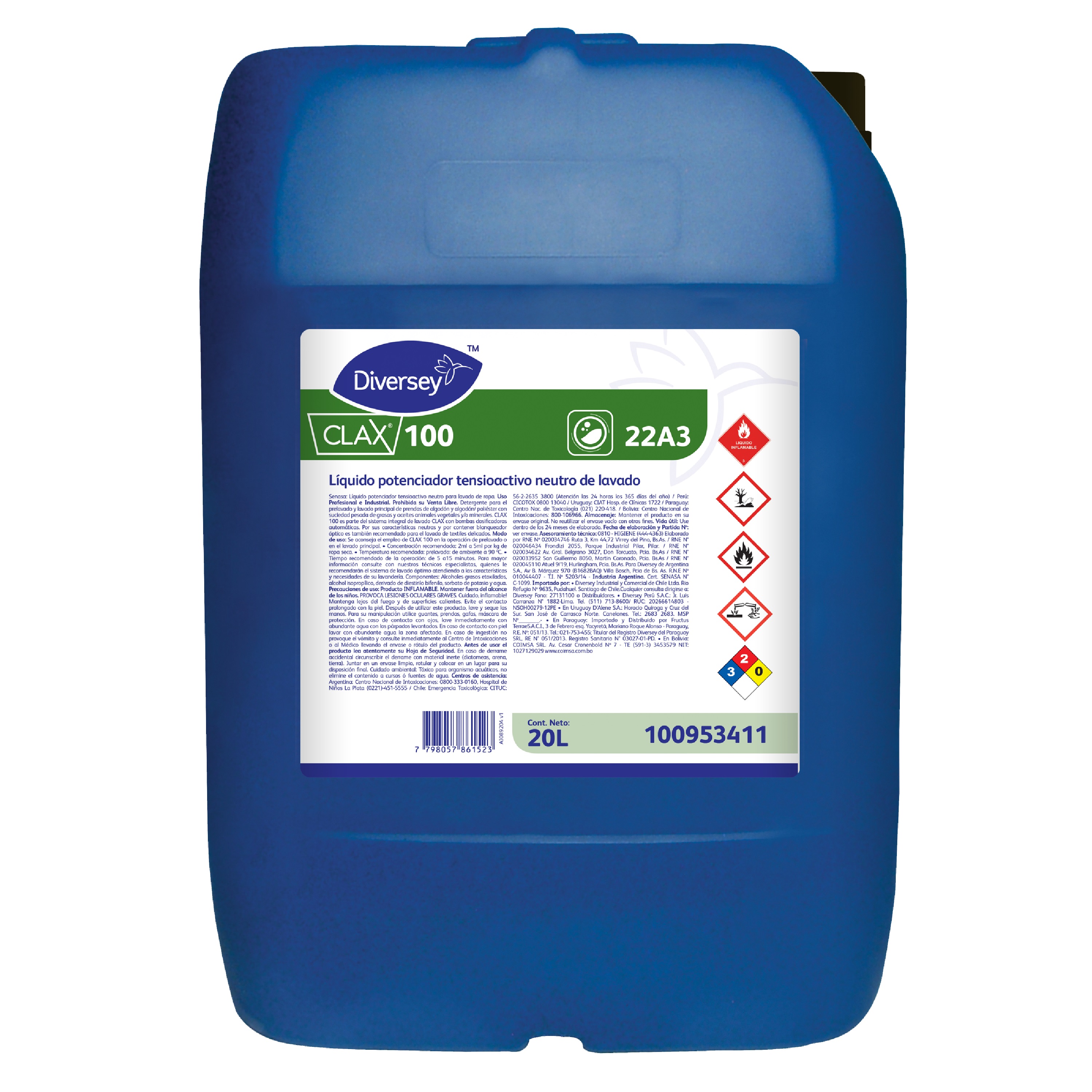 Clax 100 20L — Promotor detergență