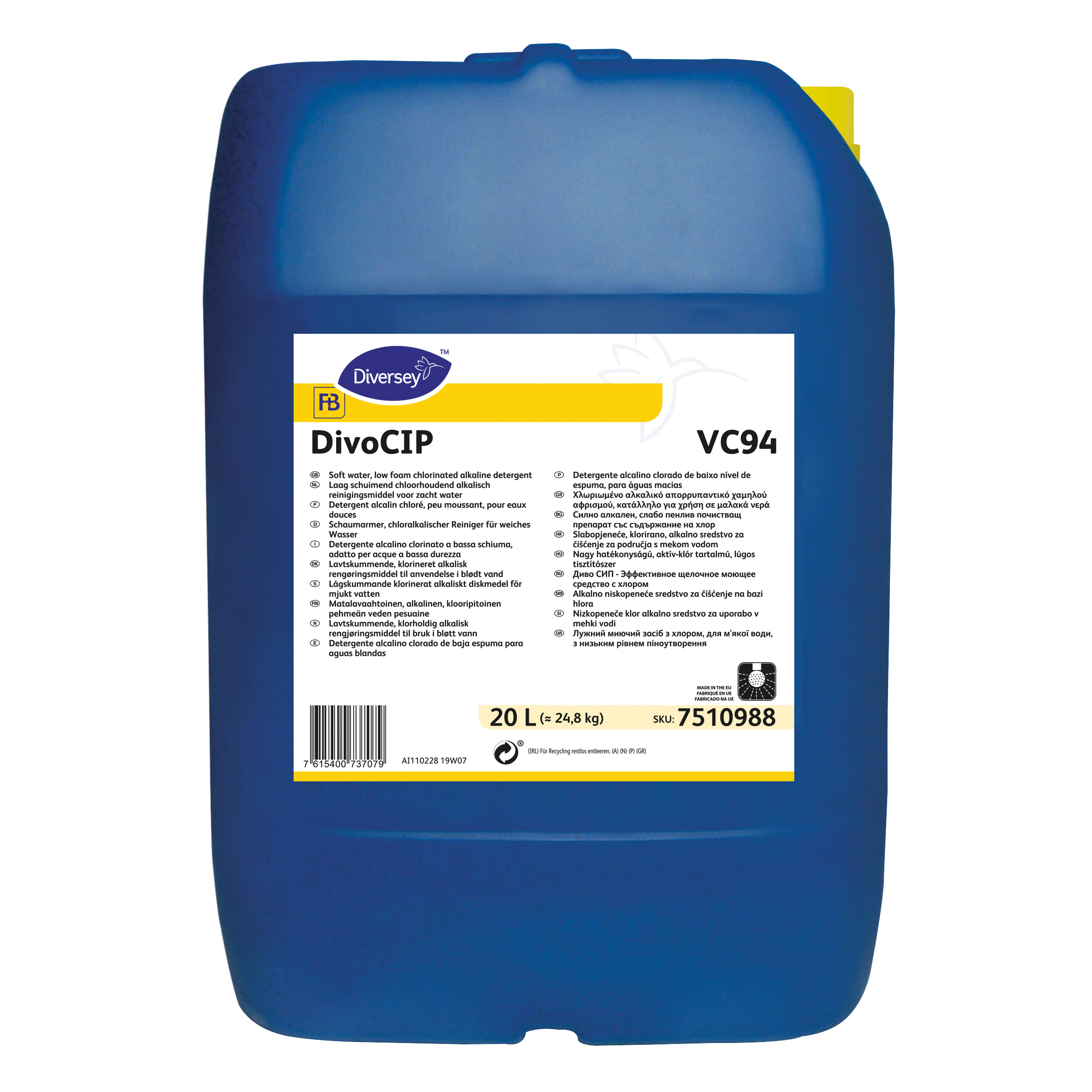 Divocip VC94 20L — Detergent alcalin CIP