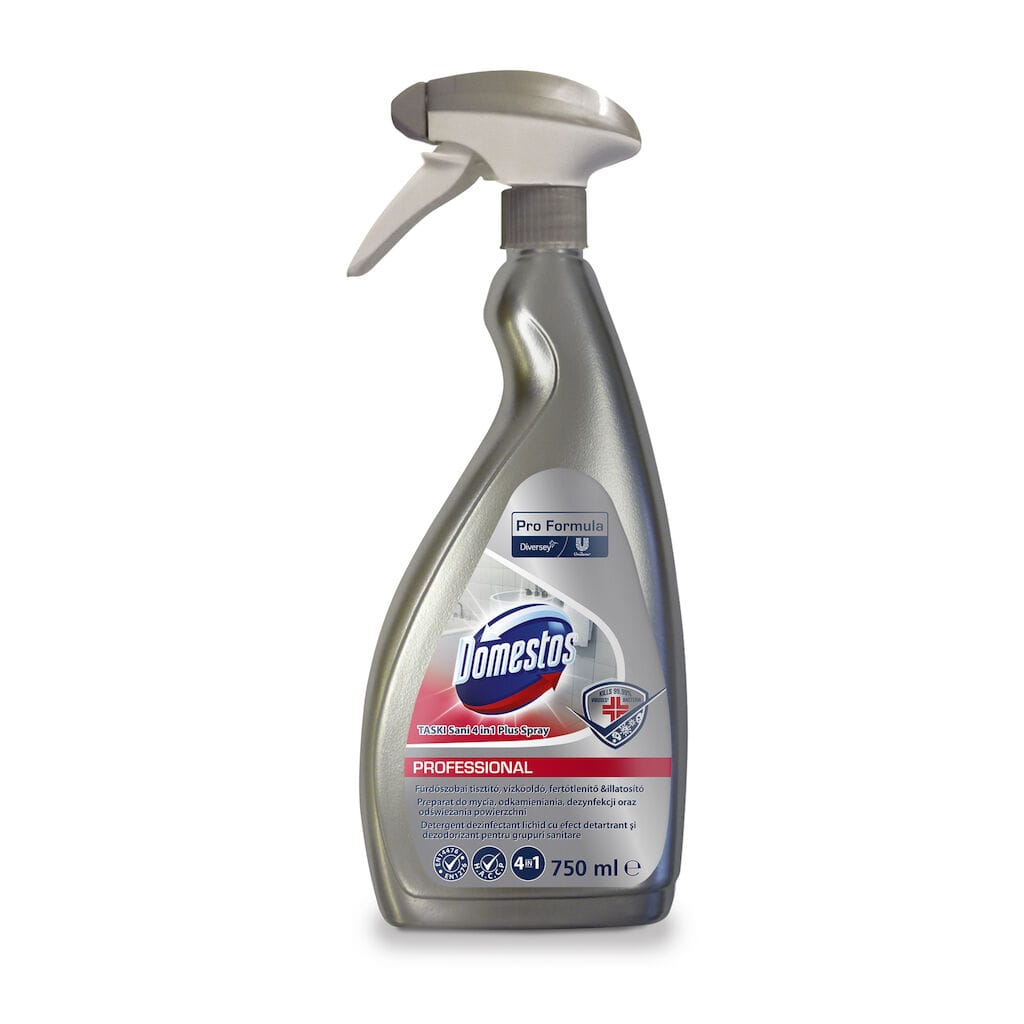 Domestos Professional TASKI Sani 4în1 Plus Spray - Detergent Dezinfectant Lichid cu Efect... 6x0.75L