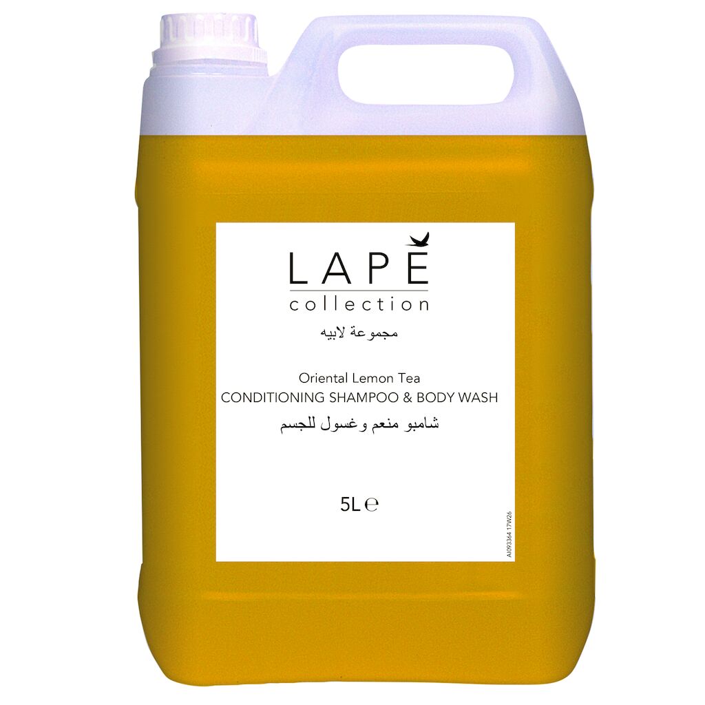 LAPĒ Collection O.L.T. Conditioning Shampoo & Body Wash 2x5L - Şampon şi gel de duş, cu parfum de ceai oriental cu lămâie