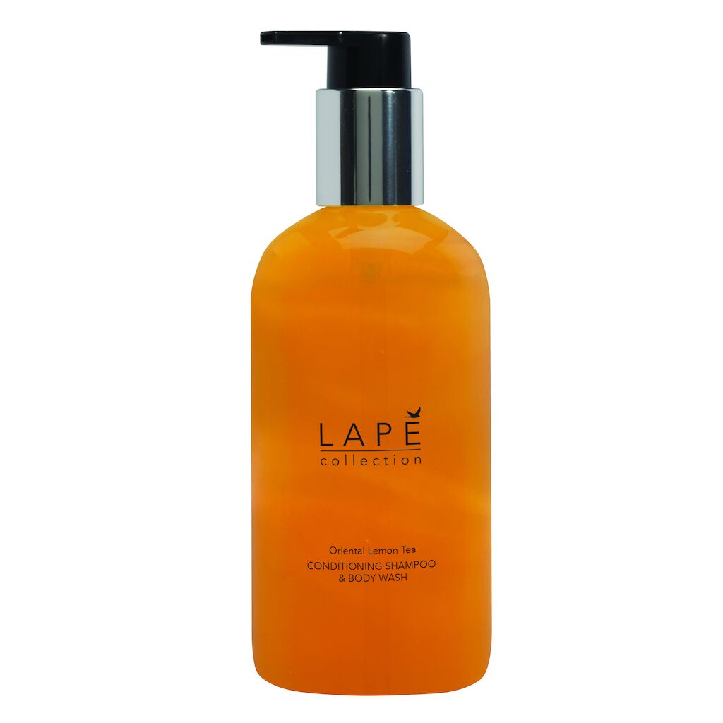 LAPĒ Collection O.L.T. Conditioning Shampoo & Body Wash 8x0.3L - Şampon şi gel de duş, cu parfum de ceai oriental cu lămâie