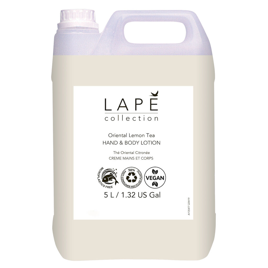 LAPĒ Collection Oriental Lemon Tea Hand & Body Lotion 2x5L - Cremă pentru mâini şi corp cu parfum de ceai oriental cu lămâie
